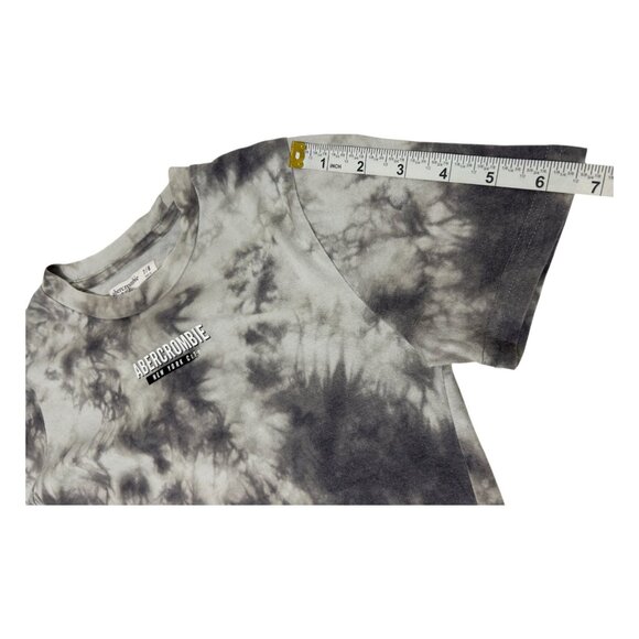 Abercrombie & Fitch Kids Boys Size 7/8 Tie-Dye T-Shirt Grey Black Short Sleeve - Picture 16 of 16